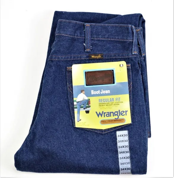 Винтажные мужские джинсы Wrangler 945WHD W34 L30 Boot Jeans Made in USA Deadstock