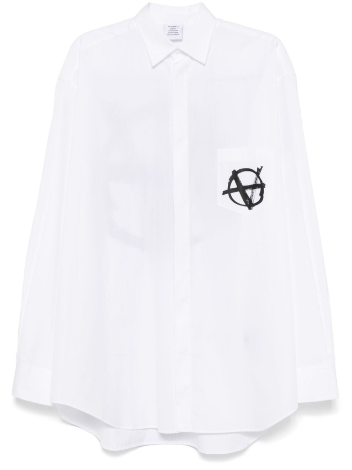 VETEMENTS рубашка Anarchy, белый