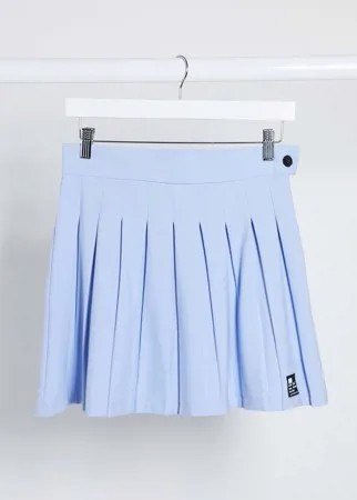Синяя плиссированная юбка Bershka-Синий