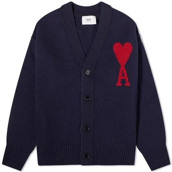 Кардиган Ami Paris Large A Heart, синий