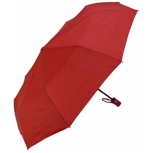 Зонт-шляпка Lantana Umbrella, автомат, 3 сложения, купол 105 см., 9 спиц, система «антиветер», чехол в комплекте, для женщин, черный, красный