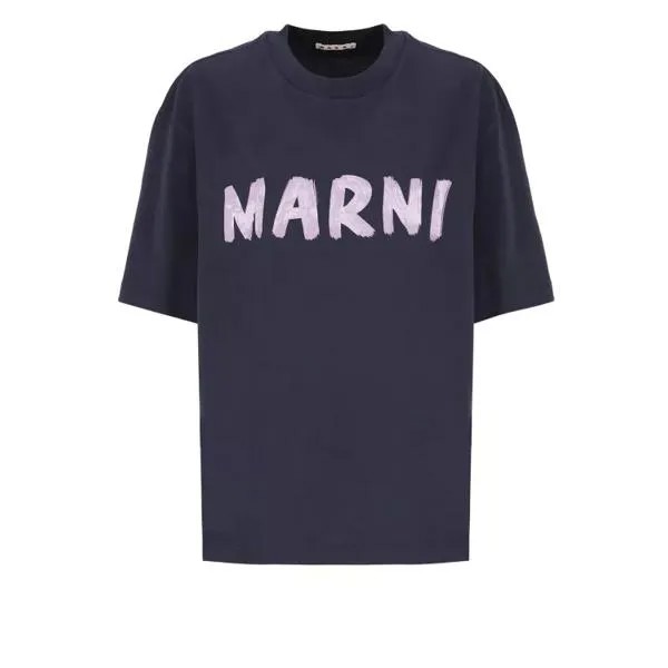 Футболка t-shirt with logo Marni, черный