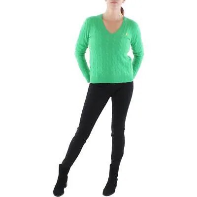 Женский зеленый пуловер из смесовой шерсти Polo Ralph Lauren, свитер S BHFO 8317