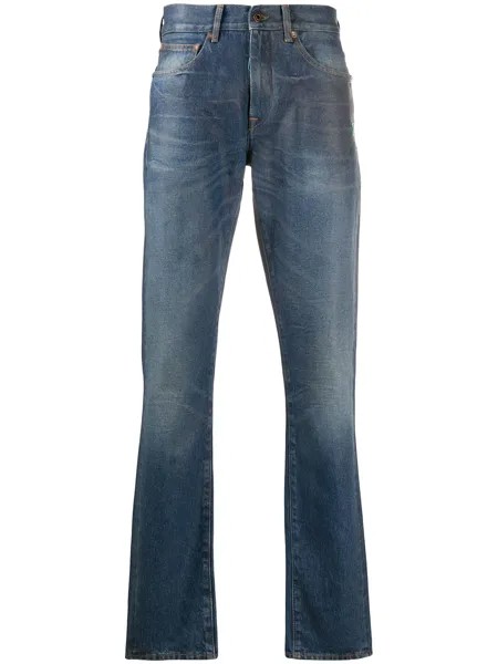 Off-White джинсы bootcut с эффектом потертости