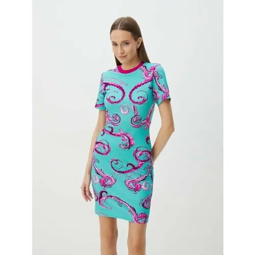 Платье Versace Jeans Couture, размер S, бирюзовый