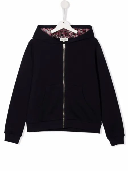 LANVIN Enfant худи на молнии с графичным принтом