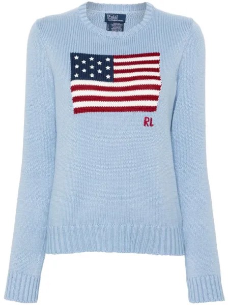 Polo Ralph Lauren свитер вязки интарсия, синий