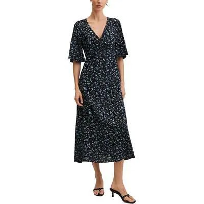 MNG Женское черное длинное дневное платье макси с принтом M BHFO 6424