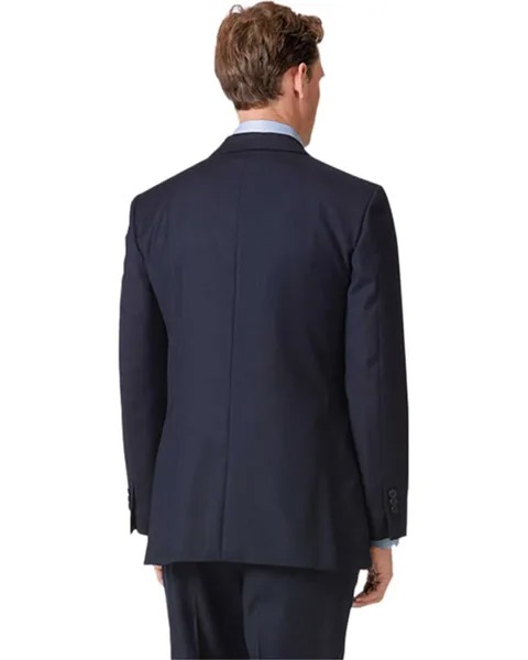 Деловой пиджак из твила Charles Tyrwhitt классического кроя, синий