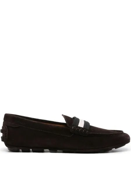 Bally топсайдеры с лентами, коричневый