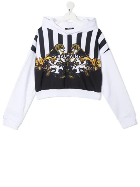 Balmain Kids худи с графичным принтом