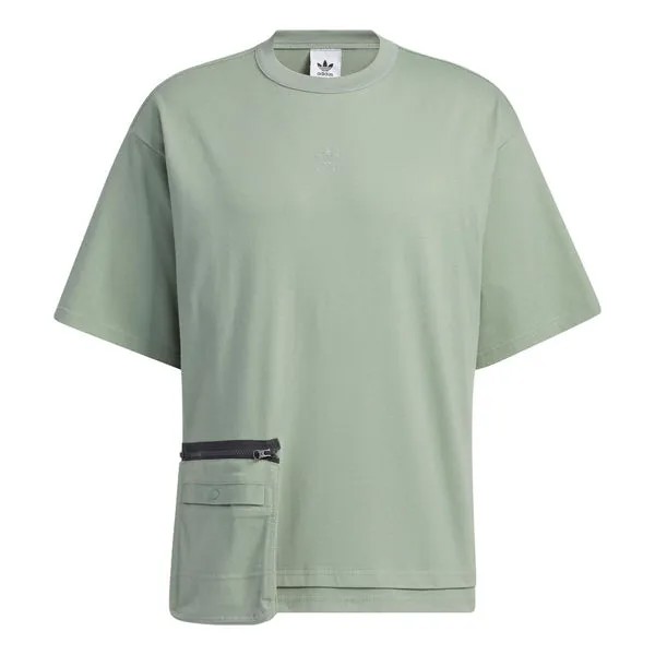 Футболка adidas originals Workwear Short Sleeve T-shirt 'Silver Green', зеленый
