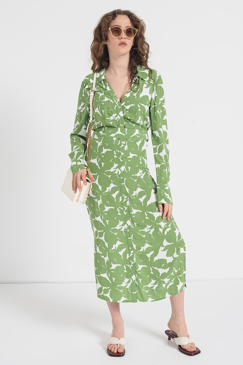 Платье с фигурным принтом United Colors Of Benetton, зеленый