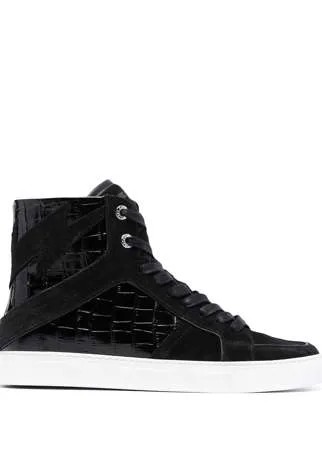 Zadig&Voltaire высокие кеды ZV1747 с тиснением под крокодила