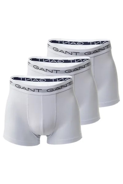 Боксеры с логотипом, 3 пары Gant, белый