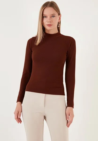 Джемпер вязаный SLIM FIT LELA, цвет brown