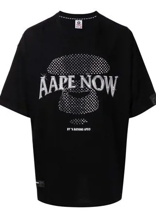 AAPE BY *A BATHING APE® футболка оверсайз с логотипом