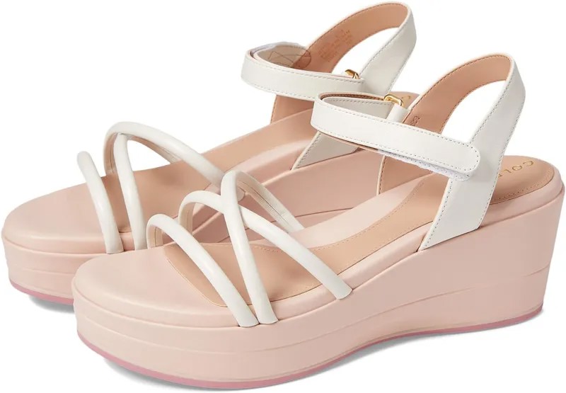 Босоножки Grand Ambition Addison Flatform Wedge Cole Haan, цвет Ivory Leather Rose Smoke