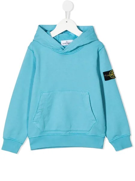 Stone Island Junior худи с нашивкой-логотипом