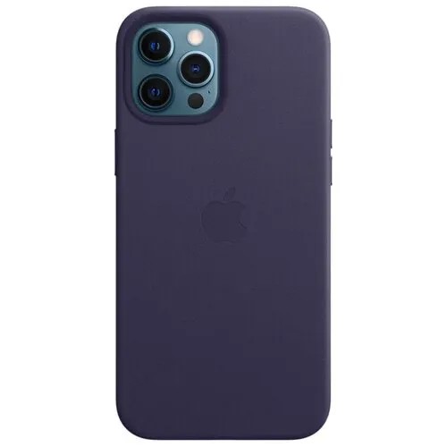 Панель-накладка Apple Leather Case with MagSafe Deep Violet для iPhone 12 Pro Max