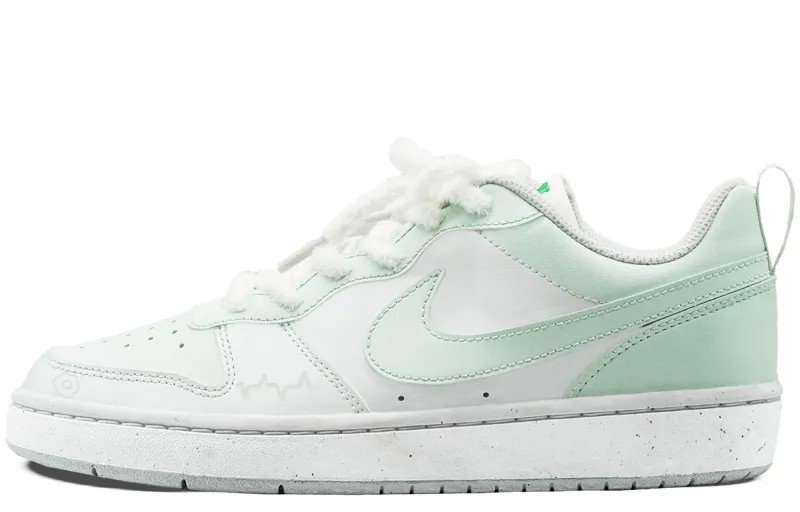 Кроссовки Nike Court Borough Skateboarding Shoes Women's Low-top White, зеленый