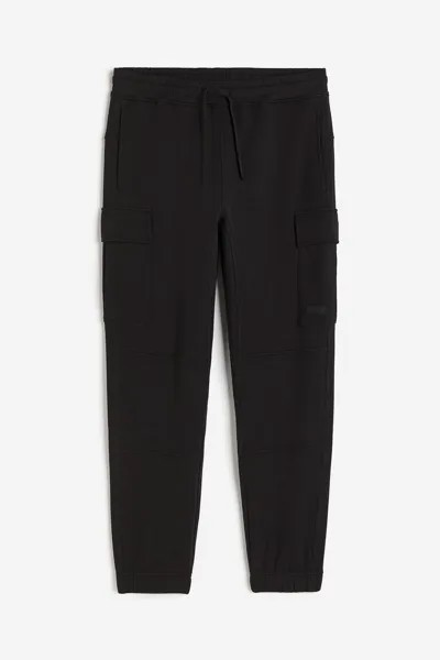 Джоггеры карго из хлопка drymove H&M, черный