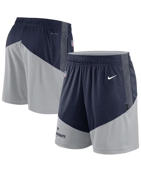 Мужские темно-синие и серые спортивные шорты dallas cowboys primary lockup Nike, мульти