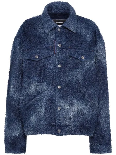 DSQUARED2 однобортный пиджак с эффектом омбре, синий