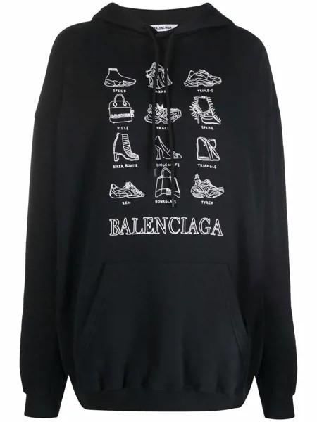 Balenciaga худи с принтом