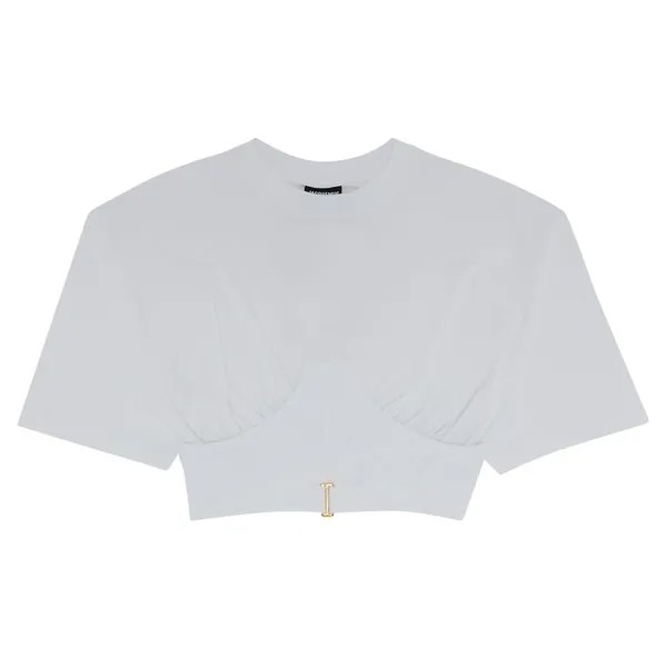 Футболка Jacquemus Le Caraco Cropped T-Shirt, белый