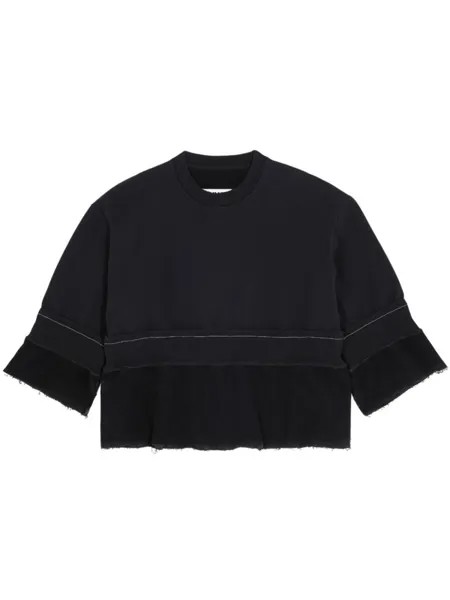 MM6 Maison Margiela укороченная толстовка, черный