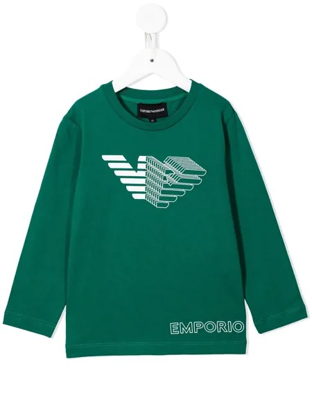 Emporio Armani Kids футболка с длинными рукавами и логотипом