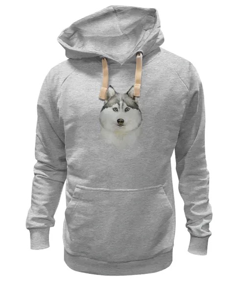 Худи Printio Хаски серое 2XL
