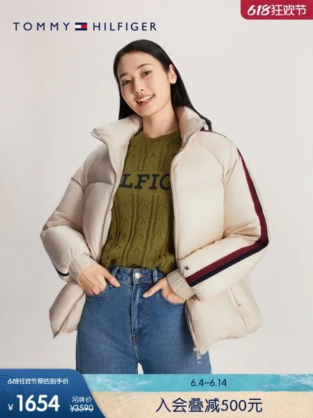 Куртка-пуховик Tommy Hilfiger женская, темно-синий