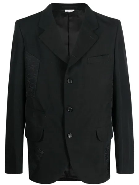 Comme des Garçons Homme Plus однобортный пиджак со вставками, черный