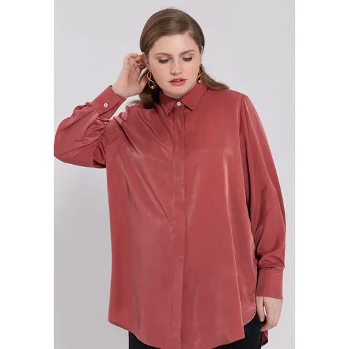 Блуза  WANDBSTORE, размер 60, коричневый
