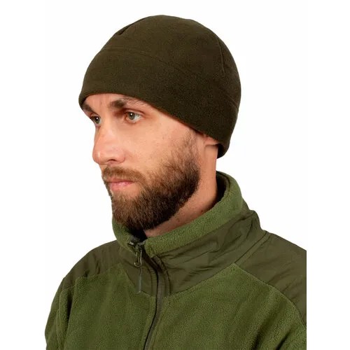 Шапка бини Kamukamu Флисовая шапка Tactical Fleece, цвет Олива (Olive), размер OneSize, олива