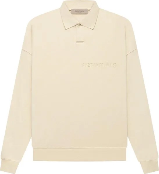 Лонгслив Fear of God Essentials Long-Sleeve Polo 'Egg Shell', кремовый