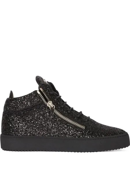 Giuseppe Zanotti высокие кеды Kriss с блестками, черный
