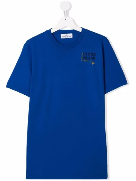 Stone Island Junior футболка с нашивкой-логотипом
