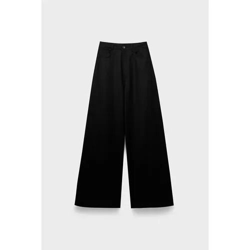 Брюки Andrea Ya'aqov wide pants, размер 42, чёрный