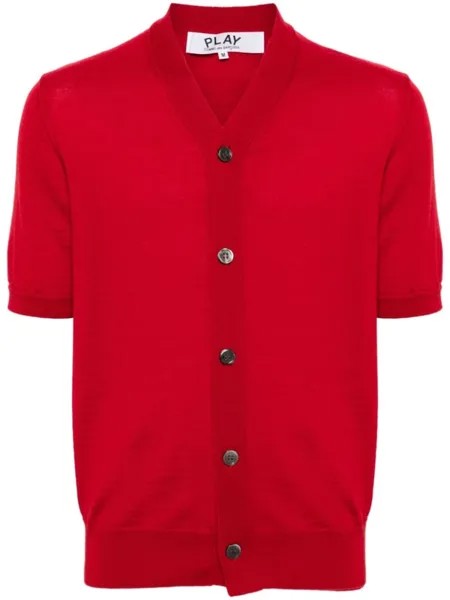 Comme Des Garçons Play шерстяной кардиган с V-образным вырезом, красный