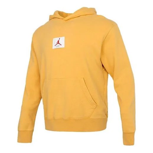 Толстовка Air Jordan MENS Logo Print Long Sleeve Yellow, коричневый