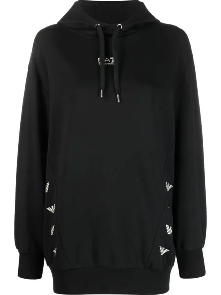 Ea7 Emporio Armani худи с логотипом, черный
