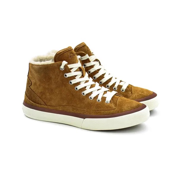 Кеды женские Clarks Aceley Zip Hi 26161489 коричневые 39.5 EU