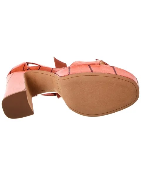 Alexandre Birman Кожаные сандалии на платформе Clarita Curve Beleaf 120, оранжевый
