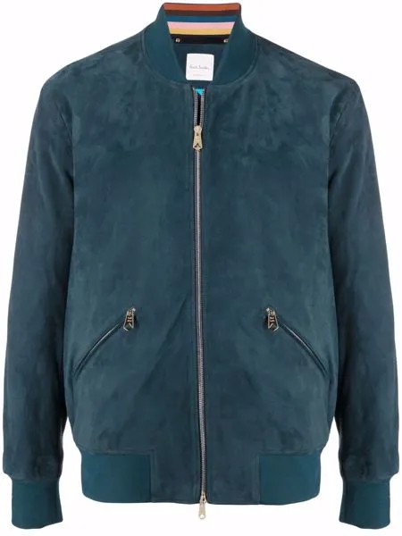 PAUL SMITH бомбер с отделкой в рубчик