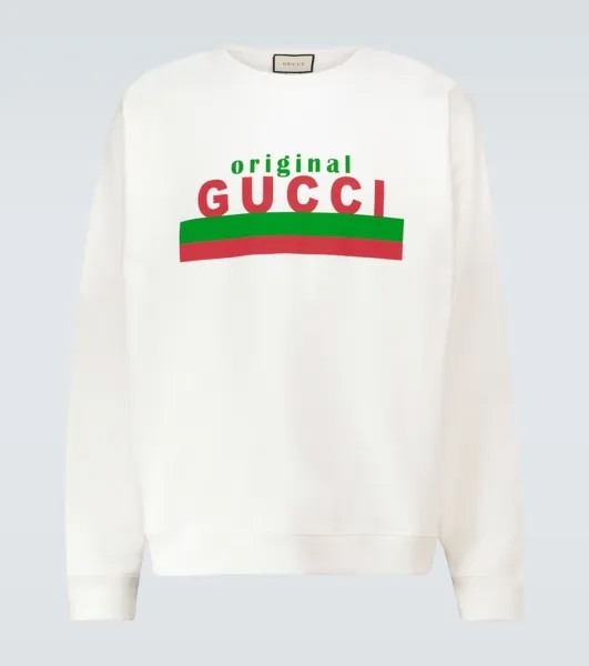 Оригинальная хлопковая толстовка Gucci Gucci, белый