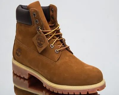 Мужские водонепроницаемые ботинки Timberland 6 дюймов премиум-класса коричневый/черный/кремовый