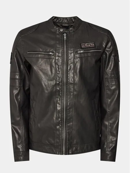 Куртка из искусственной кожи, стандартного кроя Petrol Industries, черный